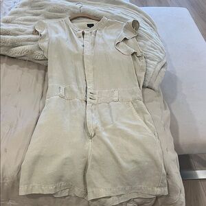 Joe's Jeans Cream Short Sleeve shorts romper